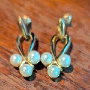 Pair Of Three Faux Pearl Earrings